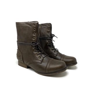Madden Girls Women's Brown Lace-Up Boots NEW